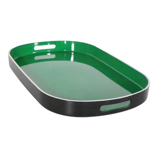 Groovy Lacquered Katja Prisma Handled Tray Made in Japan C. 1960's For Sale