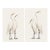 Neutral Crane Studies 1 - 2, Coastal Bird Art Diptych, Set of 2 Prints, 16" X 24" For Sale