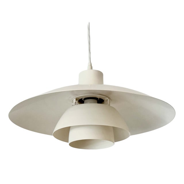 White PH 4/3 Pendant Lamp by Poul Henningsen for Louis Poulsen, Denmark, 1960s For Sale