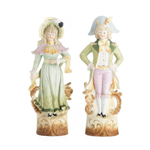 19th Century Porcelain Figures, Set of 2 For Sale - Image 6 of 6