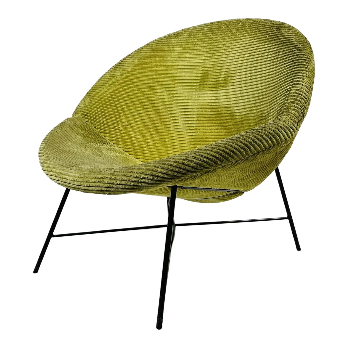Late 20th Century MidCentury Modern Style Scoop Chair Chairish