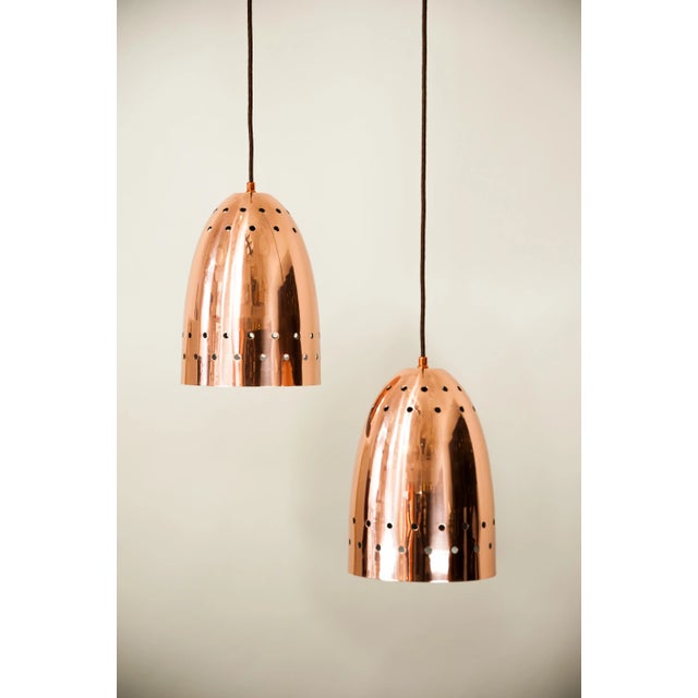 - Two copper J.T Kalmar pendants - Made around the 1950s - Polished and stove enamelled I have official proof of...