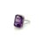 Natural Amethyst Diamond Ring Size 6.5, 14k Gold 12.48 TCW Certified For Sale - Image 9 of 13