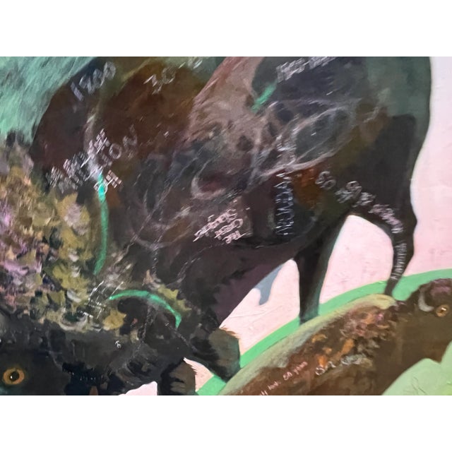 2020s "Catlin Colors" a Bison Painting by LWren Walraven For Sale - Image 5 of 10