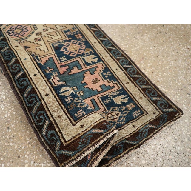 Textile Galerie Shabab Collection Early 20th Century Caucasian Shirvan Throw Rug For Sale - Image 7 of 8