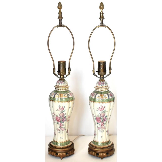 Antique 19th-Century Samson Chinese Export Porcelain Table Lamps - a Pair For Sale - Image 13 of 13