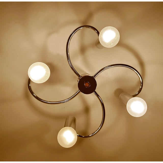 Silver Vintage Helix Ceiling Light in Chrome from Cosack For Sale - Image 8 of 10