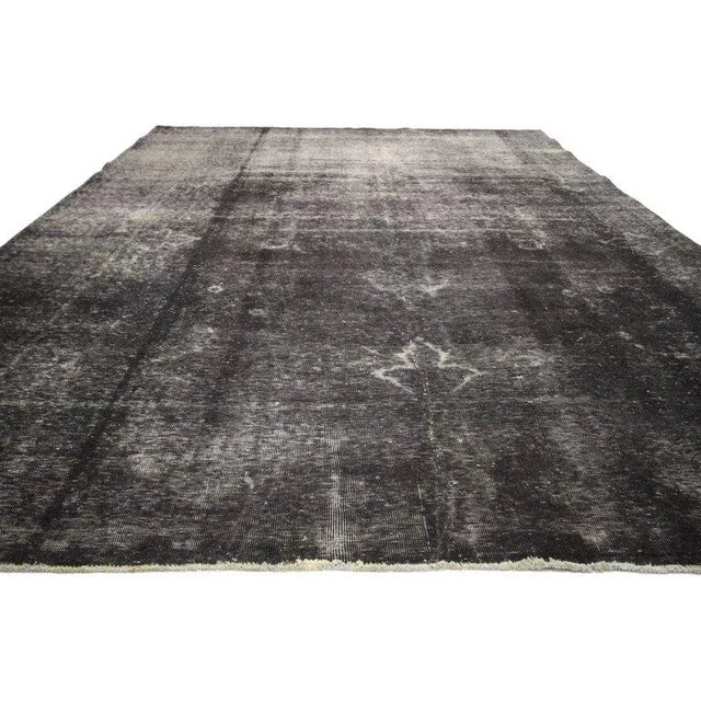Bauhaus Vintage Overdyed Distressed Rug With Industrial Luxe Style - 8'4" X 12'3" For Sale - Image 3 of 6