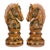 Pair of Vintage Sancai Glazed Horse Head Figurines / Sculptures For Sale
