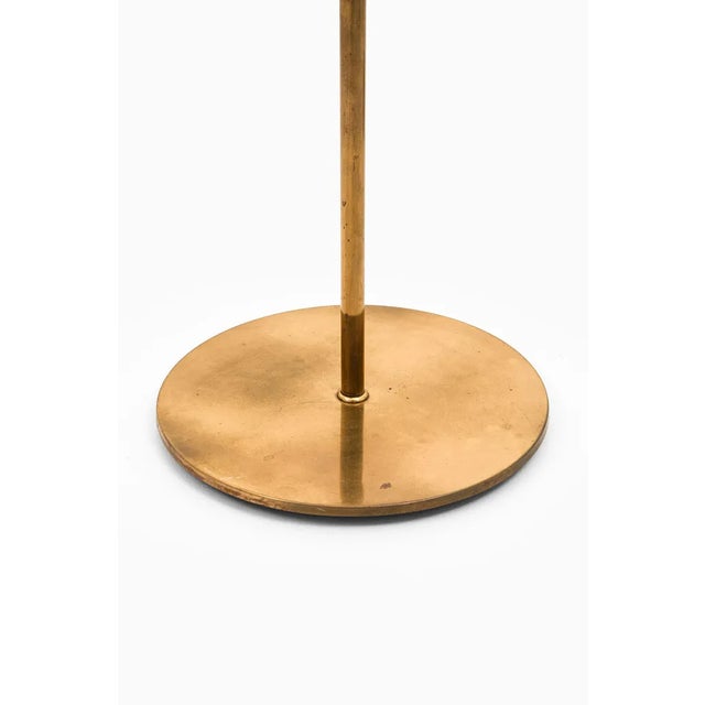Floor Lamps in Brass with Original Shades attributed to T. H. Valentiner, 1960s, Set of 2 For Sale - Image 6 of 9