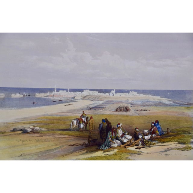 "St. Jean D'Acre" is a 19th century folio sized hand-colored lithograph from the "The Holy Land, Syria, Idumea, Arabia,...