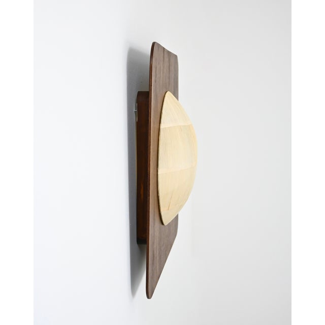 Wood Italian Wall Lamps, 1960s, Set of 2 For Sale - Image 7 of 8