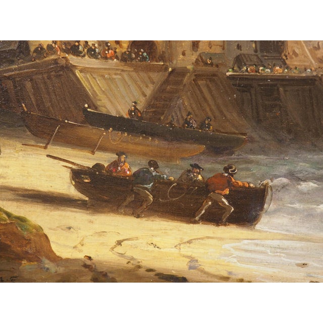 19th Century French Coastal Landscape Painting, Signed Kuwasseg For Sale - Image 12 of 18