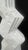 1980's Post Modern White Zig Zag Plaster Lamps by Ziggurat - A Pair For Sale In Denver - Image 6 of 12