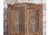 Wood Antique Heritage Revival Armoire With Brass Studs – 4 Door Hand-Carved Cabinet 70x36 For Sale - Image 7 of 7