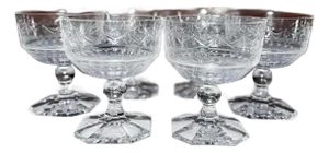 1980s KPM Berlin “Kurland” Crystal Cocktail Goblets - Set of 6