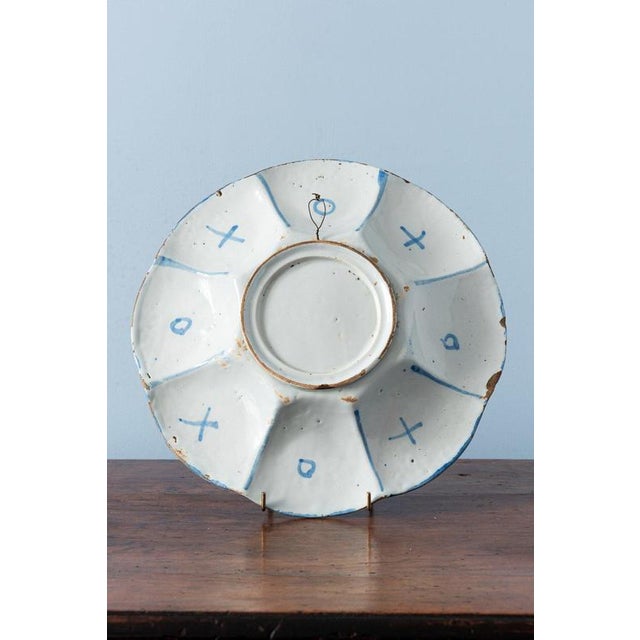 Blue Dutch Blue and White Chinoiserie Lobed Dish For Sale - Image 8 of 9