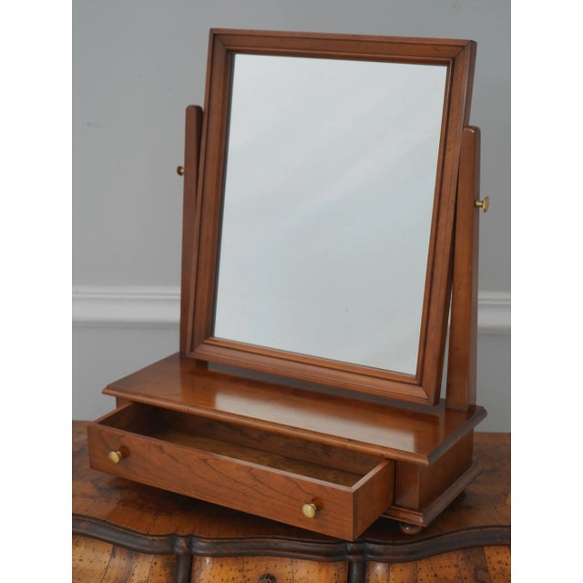 Traditional Stickley Cherry Valley 1 Drawer Shaving Dresser Mirror For Sale - Image 3 of 12