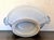 Beautiful elegant white Ironstone footed oval open serving or centerpiece bowl with acanthus leaf shaped handles, made...