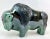 Dramatic piece of German 20th century ceramics inspired by nature.: Buffalo by Otto Keramiek Ceramic buffalo figurine by...