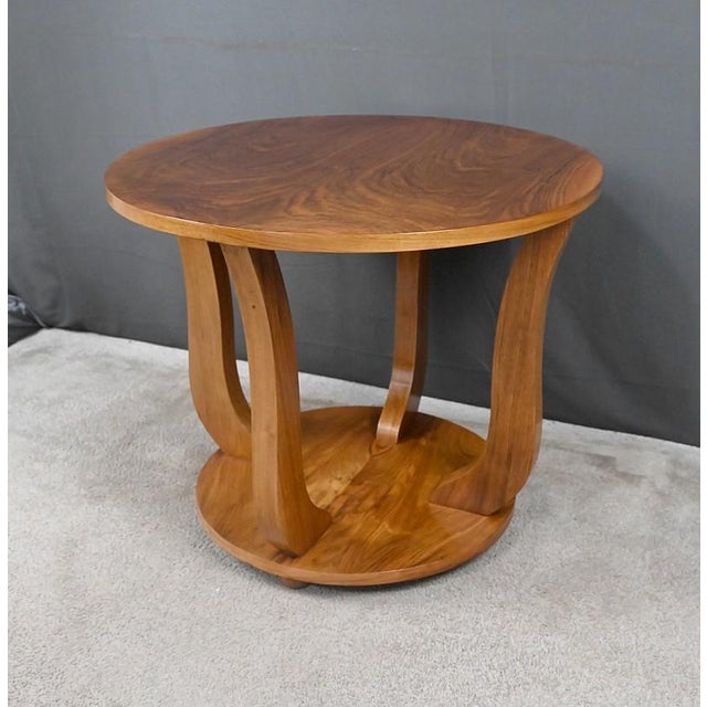 Art Deco Walnut Side Table, 1930s For Sale - Image 6 of 13