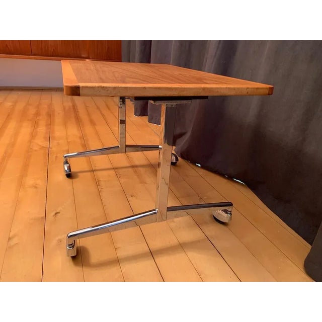 Silver Mobile Auxiliary Table, 1970s For Sale - Image 8 of 13