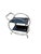 Art Deco Art Deco Chrome Hoop & Black Glass Cocktail Cart Dry Bar or Tea Trolly For Sale - Image 3 of 3