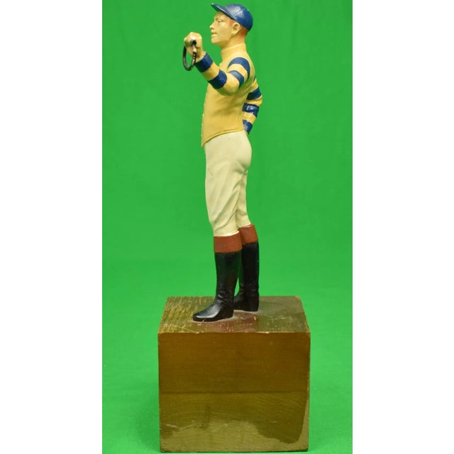 Overall Height: 13" Jockey: 9 1/4"H Plinth base 3 1/2"H x 4 1/4"W