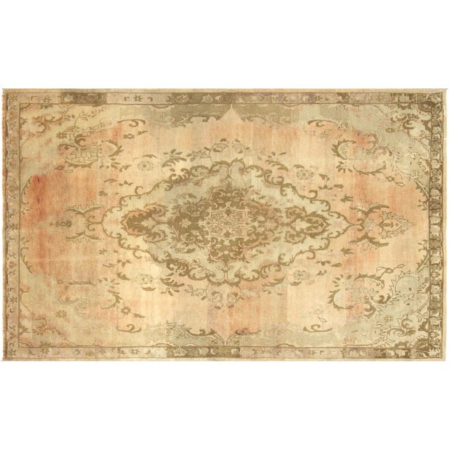 Textile 1960s Turkish Oushak Rug For Sale - Image 7 of 7