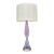 Large Raspberry Lavender Opaline Murano Glass Ribbed Table Lamp by Barovier For Sale