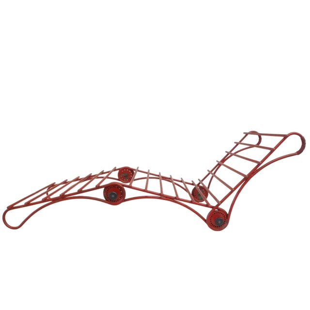 1970s Architecturally-Inspired Chaise Lounge For Sale - Image 5 of 5