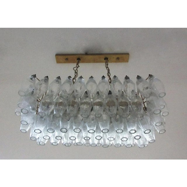 Trasparent Polyhedrons Murano Glass Chandelier from Carlo Scarpa, 1970s For Sale - Image 13 of 18