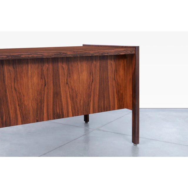 1960s Danish Modern Executive Rosewood Desk For Sale - Image 10 of 12