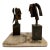 Carlos De La Mota, Carlos De La Mota Argentina Cubist Wrought Iron Sculpture Marble Base, Brutalist For Sale