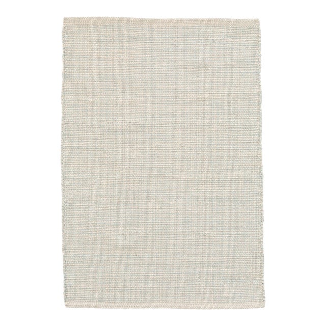 Dash & Albert by Annie Selke Marled Light Blue Woven Cotton Rug, 8' 6" x 11' 6" For Sale