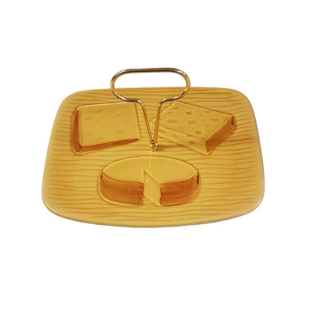 French Majolica Cheese Serving Trays from Vallauris, Set of 2 For Sale - Image 14 of 15