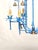 Splendid Italian Tole Vintage Baby Blue Faux Bamboo Pagoda Brass Chandelier ~ Rewired ~ Restored ~ Rejuvenated ~ Ready to Hang ~ For Sale - Image 9 of 12
