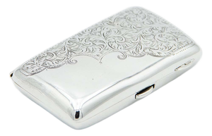 Rectangular Silver Cigarette Case