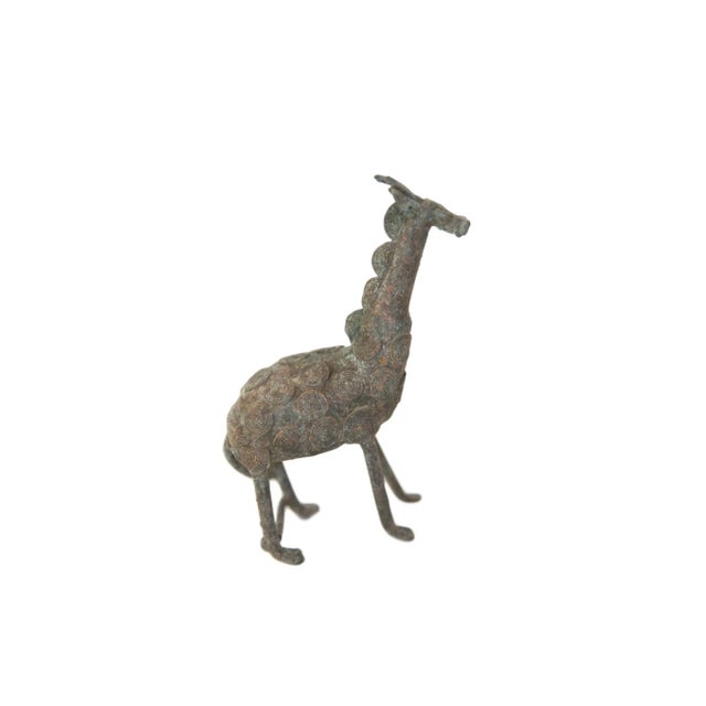 Copper Vintage African Chubby Oxidized Copper Giraffe For Sale - Image 8 of 8