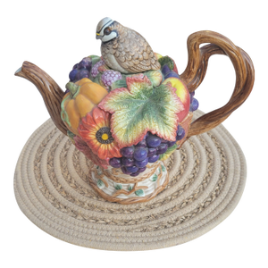 Vintage Fitz and Floyd Autumn Bounty Tea Pot