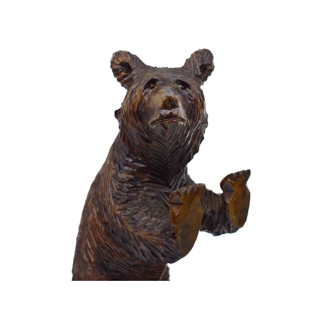 Plastic Black Forest Style Standing Bear Bookend For Sale - Image 7 of 12