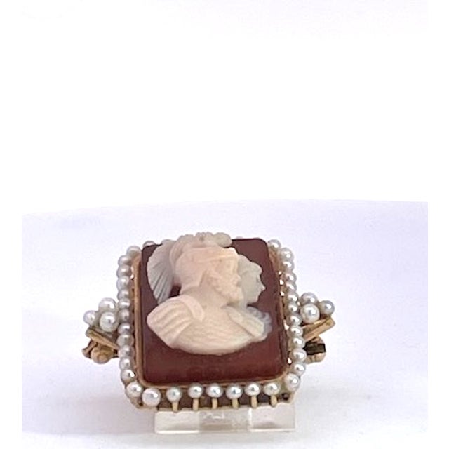 This gorgeous Cameo depicts Mars and Bellona and was made in 1890. It is finely carved and detailed and this is Agate, not...