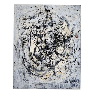 Dyap Guler, Spherical and Abstract Male Portrait, Mixed Media on Canvas For Sale