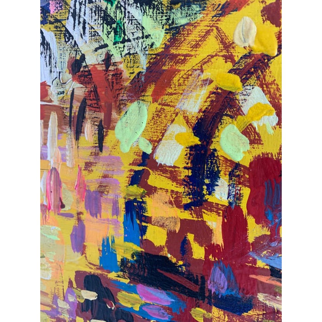 1960s A. Tartaglione Painting Signed Acrylic on Canvas Painting For Sale - Image 5 of 9