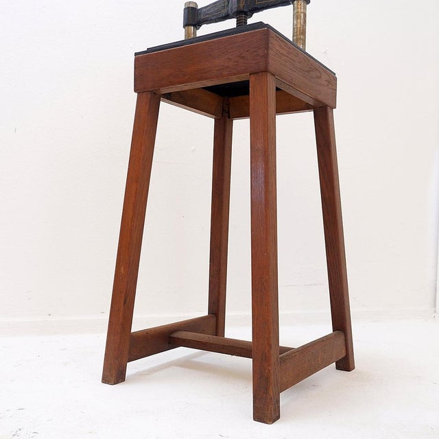 Industrial Industrial Iron Book Press, 1930s-1940s For Sale - Image 3 of 11