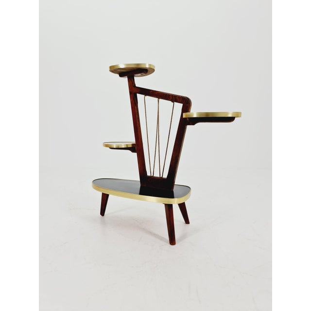Brown Mid-Century German Minimalist Plant Stand, 1960s For Sale - Image 8 of 11