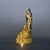 Metal Late 19th Century Gilt Bronze Amitayus Buddha Statue With Turquoise Inlays, 871g For Sale - Image 7 of 8