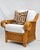 A pair of Vintage Rattan Indoor/Outdoor Chairs, New Cushions. Beautiful pieces.