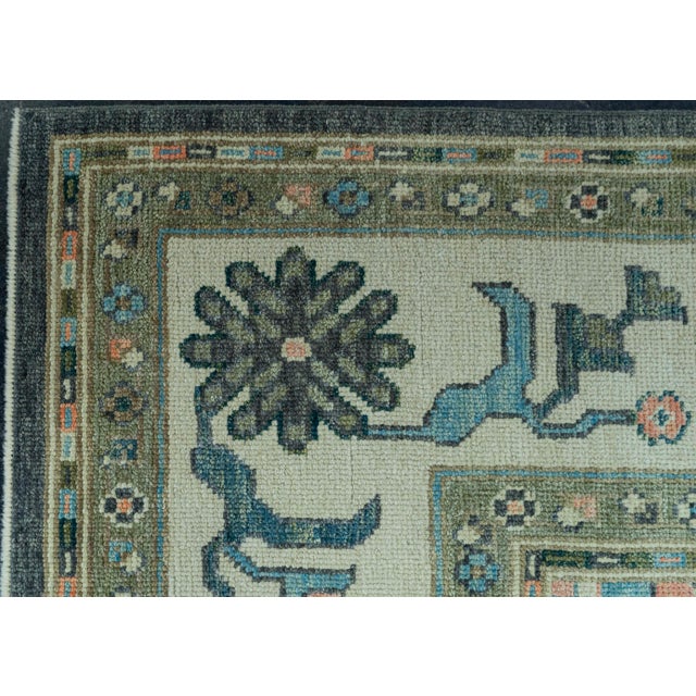 Turkish Oushak Rug 9'2" x 12'10" #19201 For Sale - Image 4 of 8