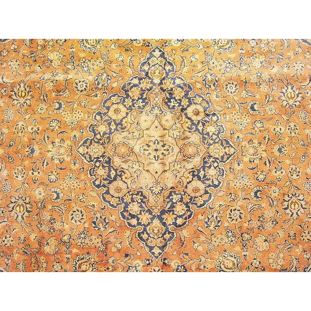 1960s 1960 Vintage Persian Kashan Oriental Carpet, with Medallion & Soft Colors For Sale - Image 5 of 5